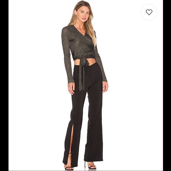 X Revolve Slash Pants in Black | Lovers + Friends - Picture 4 of 5